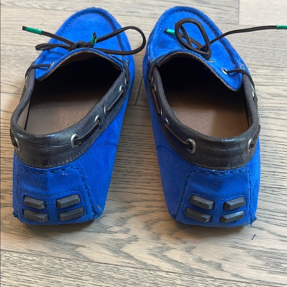 Zara Blue and Black Slip-On Loafers Moccasins { Size 7 } - Picture 3 of 5